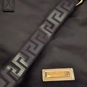 🇮🇹 Versace Black Patterned Strap. Bag Sold Separately!